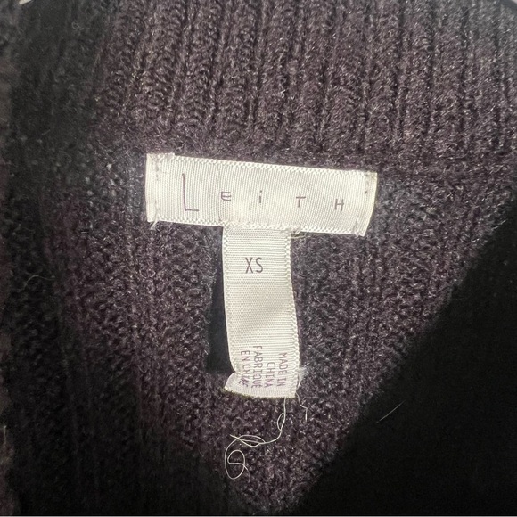 Leith Crewneck Balloon Sleeve Sweater Black XS - Picture 12 of 13